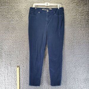 Seven7 Jeans Womens Size 10 Blue Corduroy Stretch Cotton Blend Skinny
